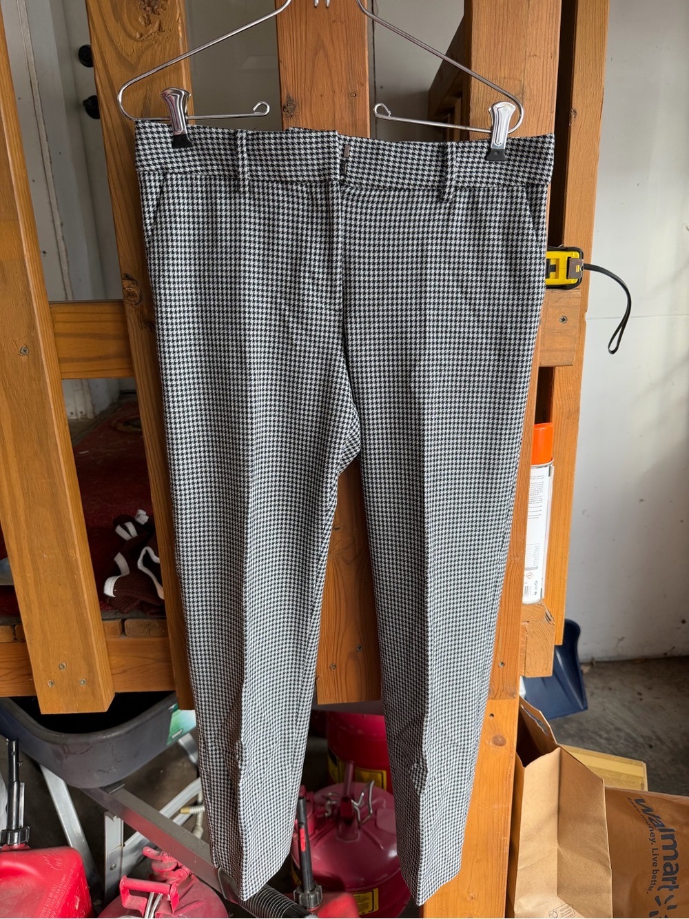 Talbots Men's Black and White Houndstooth Dress Pants